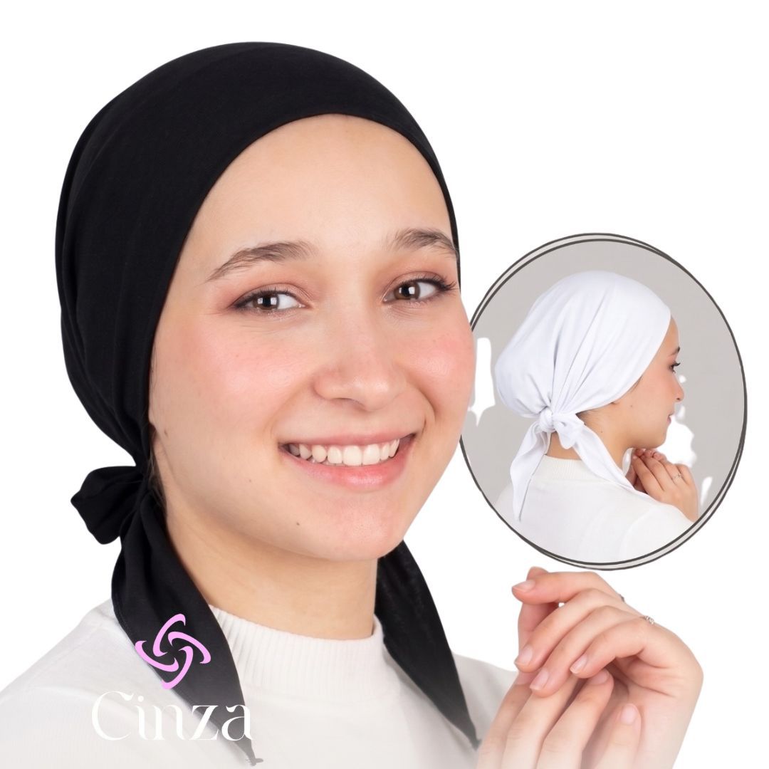 Seamless Tie-Back Cotton Underscarf