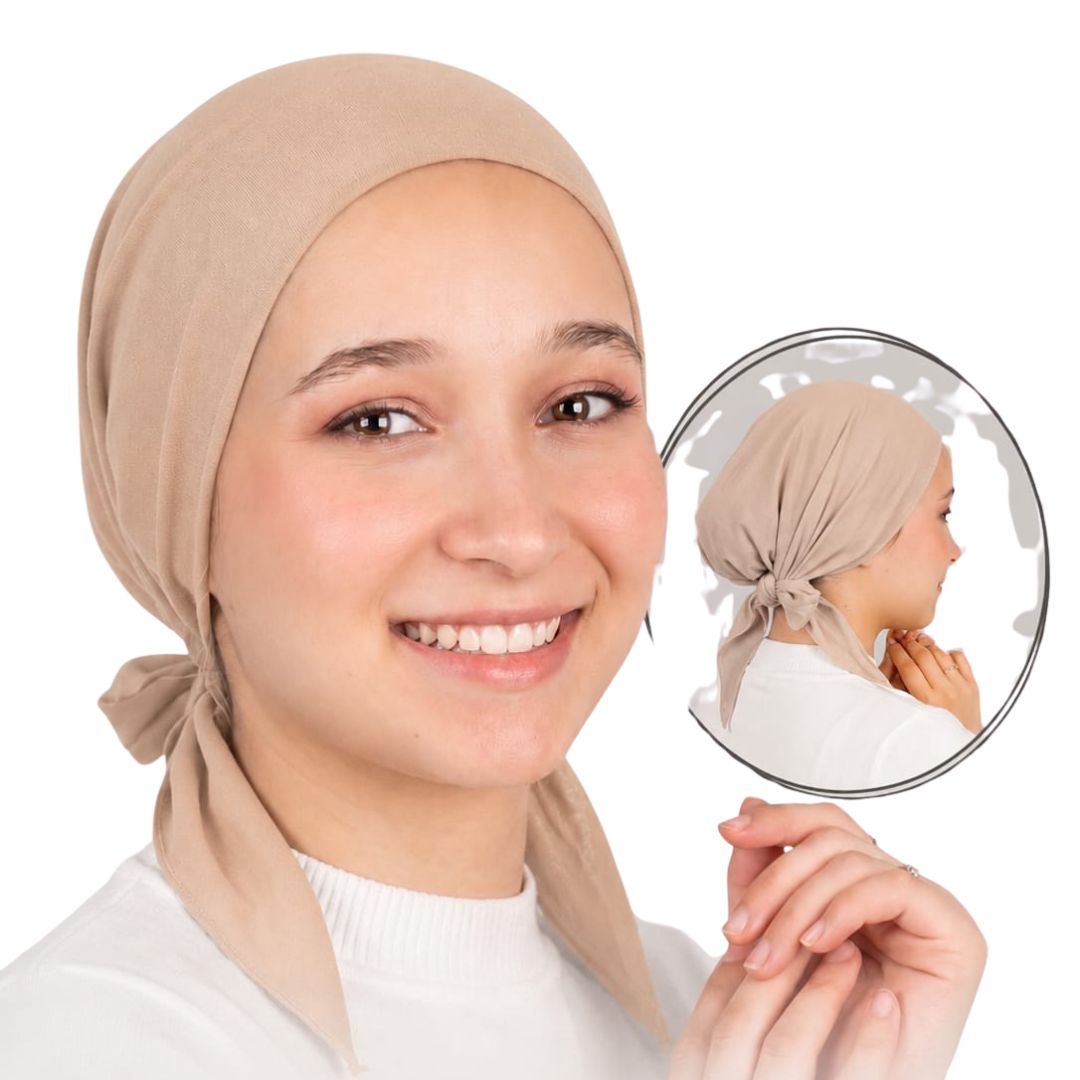 Seamless Tie-Back Cotton Underscarf