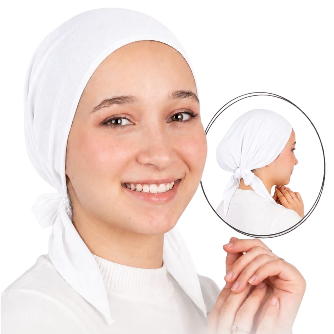 Seamless Tie-Back Cotton Underscarf