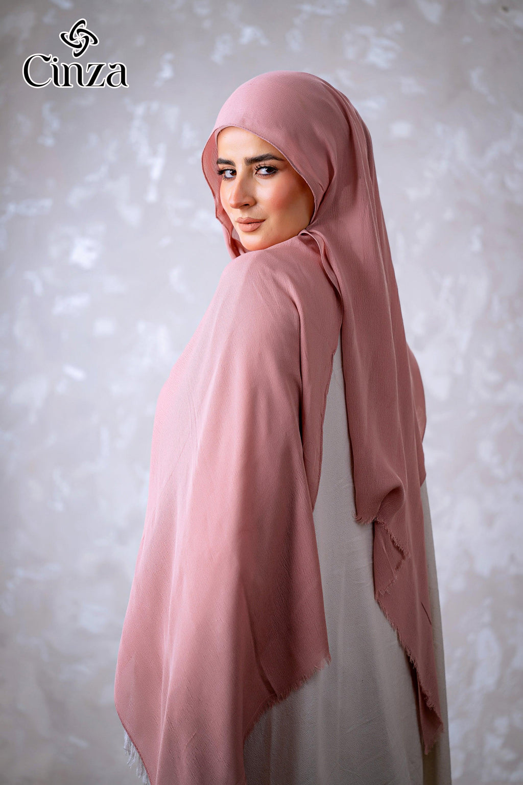 Everyday cotton sponge hijab side view