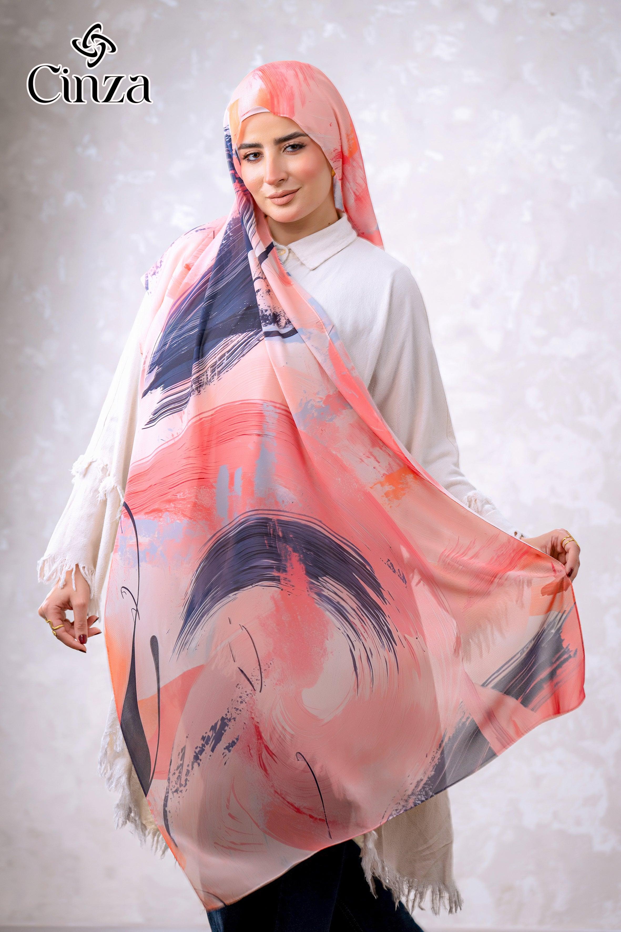 Lightweight pastel chiffon hijab for modest fashion