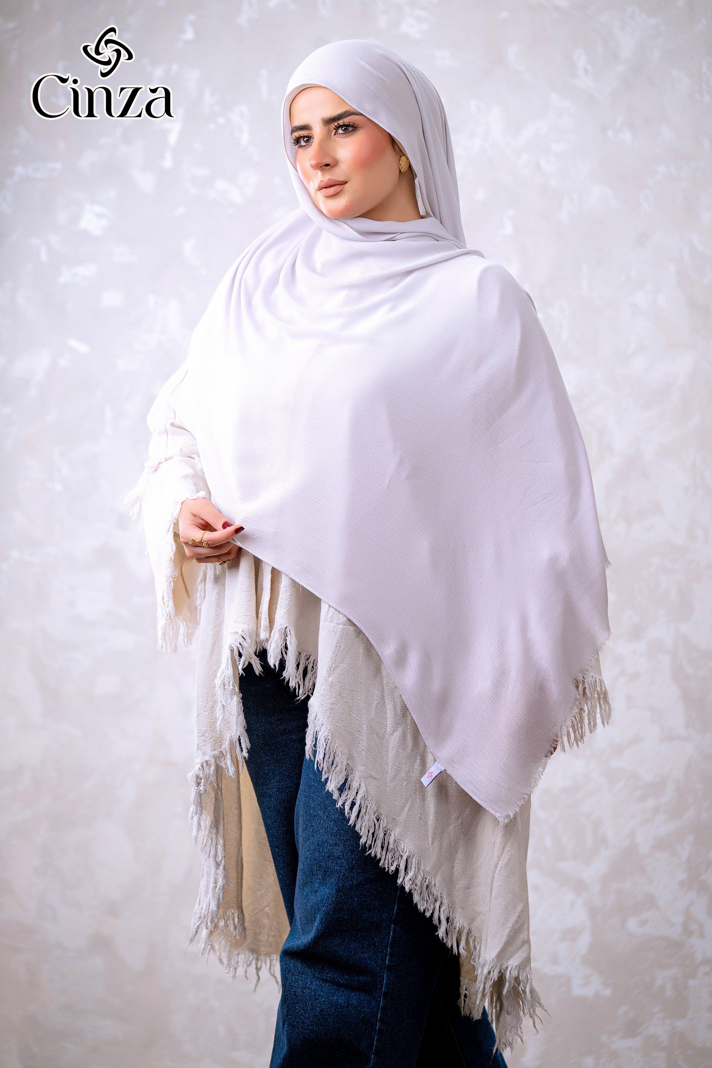 Plain cotton sponge hijab for everyday wear
